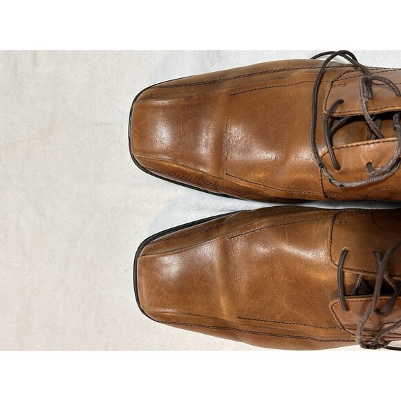 Johnson & Brown Mens Leather Shoes Size 12W  Lace up Square Toe Oxford 20-6462 main image 10